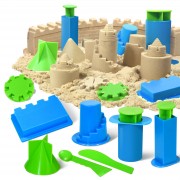 Beach Toys-Sand Brick Maker and Castle Set Compatible with Kinetic Sand.Sand Castle Making Tools (Castle) 