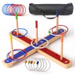Ring Toss Game – Yard Games for Adults & Family, Outdoor Games for Kids & Adults with 17 Rings.Wooden Base & Carry Bag – Backyard Games, Lawn, Beach, Camping, Carnival Party Ring Toss Game – Yard Games for Adults & Family, Outdoor Games for Kids & Adults with 17 Rings.Wooden Base & Carry Bag – Backyard Games, Lawn, Beach, Camping, Carnival Party