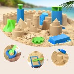 Beach Toys-Sand Brick Maker and Castle Set Compatible with Kinetic Sand.Sand Castle Making Tools (Castle) 