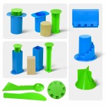 Beach Toys-Sand Brick Maker and Castle Set Compatible with Kinetic Sand.Sand Castle Making Tools (Castle) 