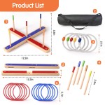 Ring Toss Game – Yard Games for Adults & Family, Outdoor Games for Kids & Adults with 17 Rings.Wooden Base & Carry Bag – Backyard Games, Lawn, Beach, Camping, Carnival Party Ring Toss Game – Yard Games for Adults & Family, Outdoor Games for Kids & Adults with 17 Rings.Wooden Base & Carry Bag – Backyard Games, Lawn, Beach, Camping, Carnival Party