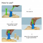 Beach Toys-Sand Brick Maker and Castle Set Compatible with Kinetic Sand.Sand Castle Making Tools (Castle) 