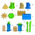 Beach Toys-Sand Brick Maker and Castle Set Compatible with Kinetic Sand.Sand Castle Making Tools (Castle) 