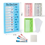 Chore Chart Board for Kids with Adhesive Pads,Kids ADHD to Do List.Helping ADHD Plan Household and Work tasks.4 Planner Boards, 4 Marker Chore Chart Board for Kids with Adhesive Pads,Kids ADHD to Do List.Helping ADHD Plan Household and Work tasks.4 Planner Boards, 4 Marker