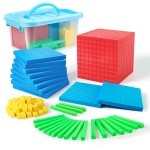 Plastic Base Ten Blocks Set,Maths manipulatives for 2nd Grade classrooms.Place Value Blocks,Counting Cubes to Help Kids Learn Maths (1)  Plastic Base Ten Blocks Set,Maths manipulatives for 2nd Grade classrooms.Place Value Blocks,Counting Cubes to Help Kids Learn Maths (1)