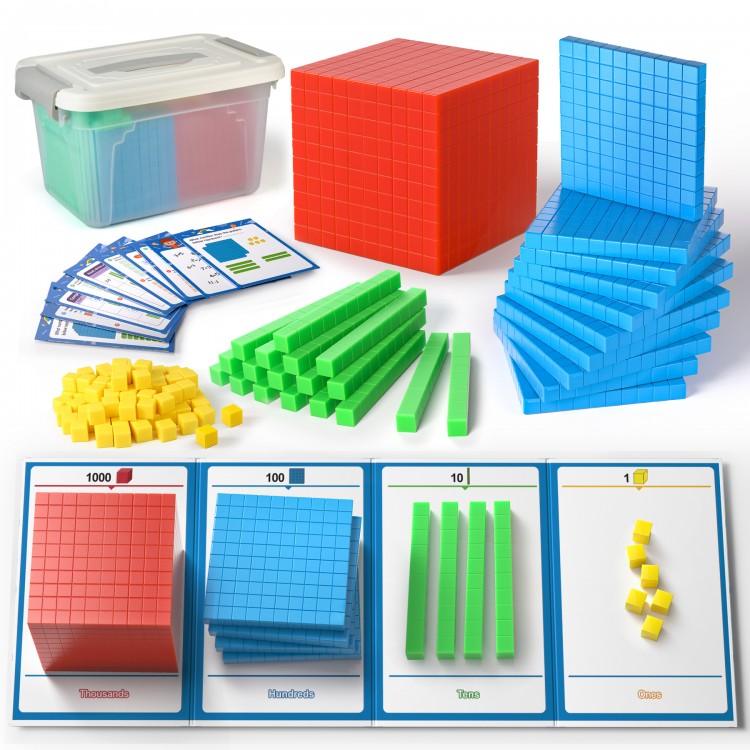 Base Ten Blocks with Place Value Chart - Math Manipulatives for Kids.Counting Blocks for Math to Help Educate Kindergarten Teachers.  Base Ten Blocks with Place Value Chart - Math Manipulatives for Kids.Counting Blocks for Math to Help Educate Kindergarten Teachers.