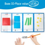 Math Manipulatives for Kids Aged 3+.Base Ten Blocks with Place Value Chart - Plastic Math Cubes to Help Educate Kindergarten Teachers.133 PCS  Math Manipulatives for Kids Aged 3+.Base Ten Blocks with Place Value Chart - Plastic Math Cubes to Help Educate Kindergarten Teachers.133 PCS