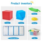 Math Manipulatives for Kids Aged 3+.Base Ten Blocks with Place Value Chart - Plastic Math Cubes to Help Educate Kindergarten Teachers.133 PCS  Math Manipulatives for Kids Aged 3+.Base Ten Blocks with Place Value Chart - Plastic Math Cubes to Help Educate Kindergarten Teachers.133 PCS