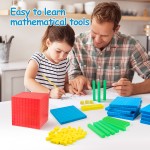 334 PCS Base Ten Blocks Set,Contains 110 rods Counting Cubes to Help Kids Learn Maths. 2 Boxes-Pack 334 PCS Base Ten Blocks Set,Contains 110 rods Counting Cubes to Help Kids Learn Maths. 2 Boxes-Pack