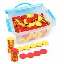 Foam Two-Color Counter,Red/Yellow Two Side 1000 PCS,Counting Manipulatvies, Math Counters for Kids, Counting Chips