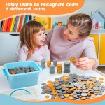 Fake US Coins Play Money 800 PCS Set – 6 Types of Coins,Realistic Prop Money for Kids,Toy Cash Register, Pretend Play Toys – Homeschool & Classroom Teaching Supplies (800)  Fake US Coins Play Money 800 PCS Set – 6 Types of Coins,Realistic Prop Money for Kids,Toy Cash Register, Pretend Play Toys – Homeschool & Classroom Teaching Supplies (800)