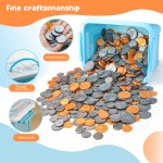 Fake US Coins Play Money 800 PCS Set – 6 Types of Coins,Realistic Prop Money for Kids,Toy Cash Register, Pretend Play Toys – Homeschool & Classroom Teaching Supplies (800)  Fake US Coins Play Money 800 PCS Set – 6 Types of Coins,Realistic Prop Money for Kids,Toy Cash Register, Pretend Play Toys – Homeschool & Classroom Teaching Supplies (800)