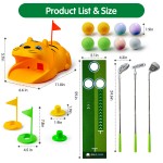 Putting Green Indoor with Toddlers Golf Clubs,Party Game with Automatic Golf Bounce Back Machine,Outdoor Training mats,Light up Balls,Gifts for 3 Year Old boy&Girl  Putting Green Indoor with Toddlers Golf Clubs,Party Game with Automatic Golf Bounce Back Machine,Outdoor Training mats,Light up Balls,Gifts for 3 Year Old boy&Girl
