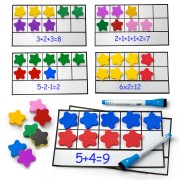 Magnetic Ten-Frame Set, Math Manipulative EVA Number Counting Games, Montessori Educational Toy Gift for Kindergarten Classroom Kids 3 4 5 Year Old