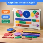 Magnetic Fraction Tiles for Kid's Maths Classroom Toys.Standing Teaching aids for Primary classrooms.Help Kids Learn Fractions (R+Rectangular)  Magnetic Fraction Tiles for Kid's Maths Classroom Toys.Standing Teaching aids for Primary classrooms.Help Kids Learn Fractions (R+Rectangular)