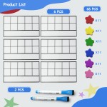 Magnetic Ten-Frame Set, Math Manipulative EVA Number Counting Games, Montessori Educational Toy Gift for Kindergarten Classroom Kids 3 4 5 Year Old Magnetic Ten-Frame Set, Math Manipulative EVA Number Counting Games, Montessori Educational Toy Gift for Kindergarten Classroom Kids 3 4 5 Year Old