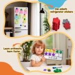Magnetic Ten-Frame Set, Math Manipulative EVA Number Counting Games, Montessori Educational Toy Gift for Kindergarten Classroom Kids 3 4 5 Year Old Magnetic Ten-Frame Set, Math Manipulative EVA Number Counting Games, Montessori Educational Toy Gift for Kindergarten Classroom Kids 3 4 5 Year Old