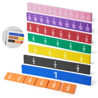 Magnetic score bars for children's math classroom toys. Standing teaching AIDS for primary school classrooms. Help children learn fractions (R+ rectangle)