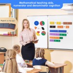 Magnetic Fraction Tiles for Kid's Maths Classroom Toys.Standing Teaching aids for Primary classrooms.Help Kids Learn Fractions (R+Rectangular)  Magnetic Fraction Tiles for Kid's Maths Classroom Toys.Standing Teaching aids for Primary classrooms.Help Kids Learn Fractions (R+Rectangular)