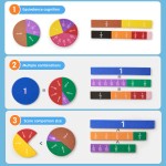 Magnetic Fraction Tiles for Kid's Maths Classroom Toys.Standing Teaching aids for Primary classrooms.Help Kids Learn Fractions (R+Rectangular)  Magnetic Fraction Tiles for Kid's Maths Classroom Toys.Standing Teaching aids for Primary classrooms.Help Kids Learn Fractions (R+Rectangular)