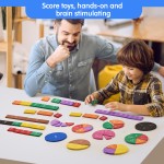 Magnetic Fraction Tiles for Kid's Maths Classroom Toys.Standing Teaching aids for Primary classrooms.Help Kids Learn Fractions (R+Rectangular)  Magnetic Fraction Tiles for Kid's Maths Classroom Toys.Standing Teaching aids for Primary classrooms.Help Kids Learn Fractions (R+Rectangular)