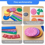 Magnetic Fraction Tiles for Kid's Maths Classroom Toys.Standing Teaching aids for Primary classrooms.Help Kids Learn Fractions (R+Rectangular)  Magnetic Fraction Tiles for Kid's Maths Classroom Toys.Standing Teaching aids for Primary classrooms.Help Kids Learn Fractions (R+Rectangular)
