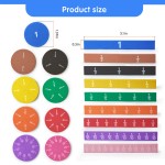 Magnetic Fraction Tiles for Kid's Maths Classroom Toys.Standing Teaching aids for Primary classrooms.Help Kids Learn Fractions (R+Rectangular)  Magnetic Fraction Tiles for Kid's Maths Classroom Toys.Standing Teaching aids for Primary classrooms.Help Kids Learn Fractions (R+Rectangular)