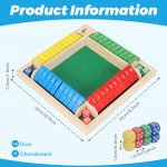 Shut The Box Dice Game,2-4 Player Family Wooden Board Table Math Games for Adults and Kids, 8 Dices Classics Tabletop Version Games for Classroom,Home,Party or Pub  Shut The Box Dice Game,2-4 Player Family Wooden Board Table Math Games for Adults and Kids, 8 Dices Classics Tabletop Version Games for Classroom,Home,Party or Pub